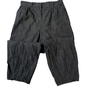 House Of Harlow 1960 Palm Tree Embroidered Trouser Black Pants Women's Sz Large